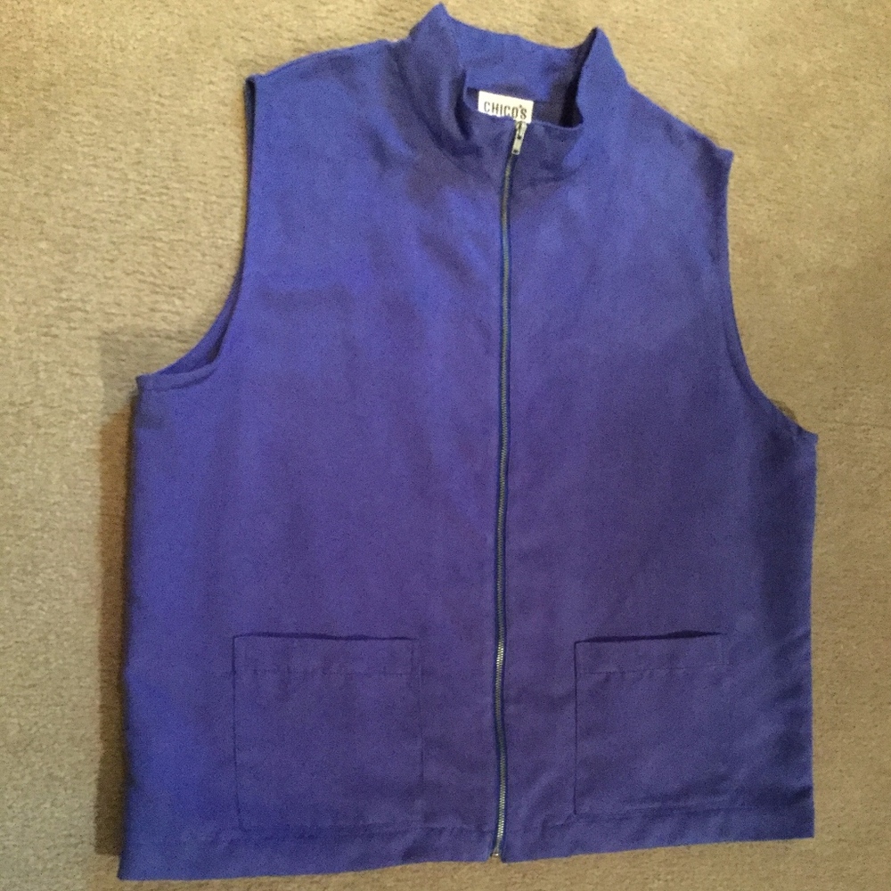 Chico’s Design deep purple ultrasuede vest
